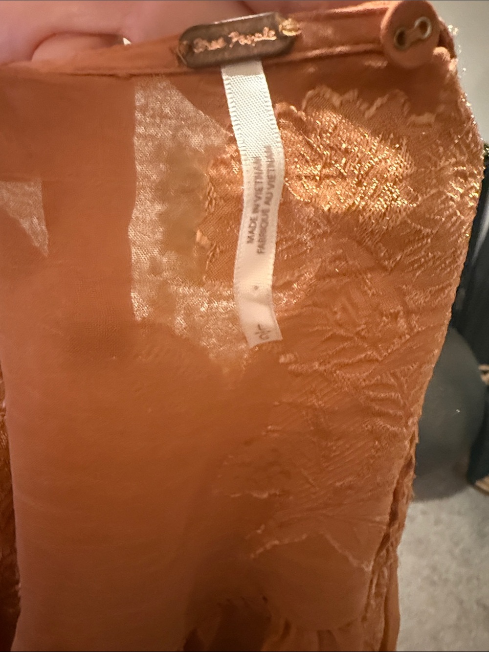 Free People Rust-Toned Tiered Midi Skirt & top. - Picture 2 of 2